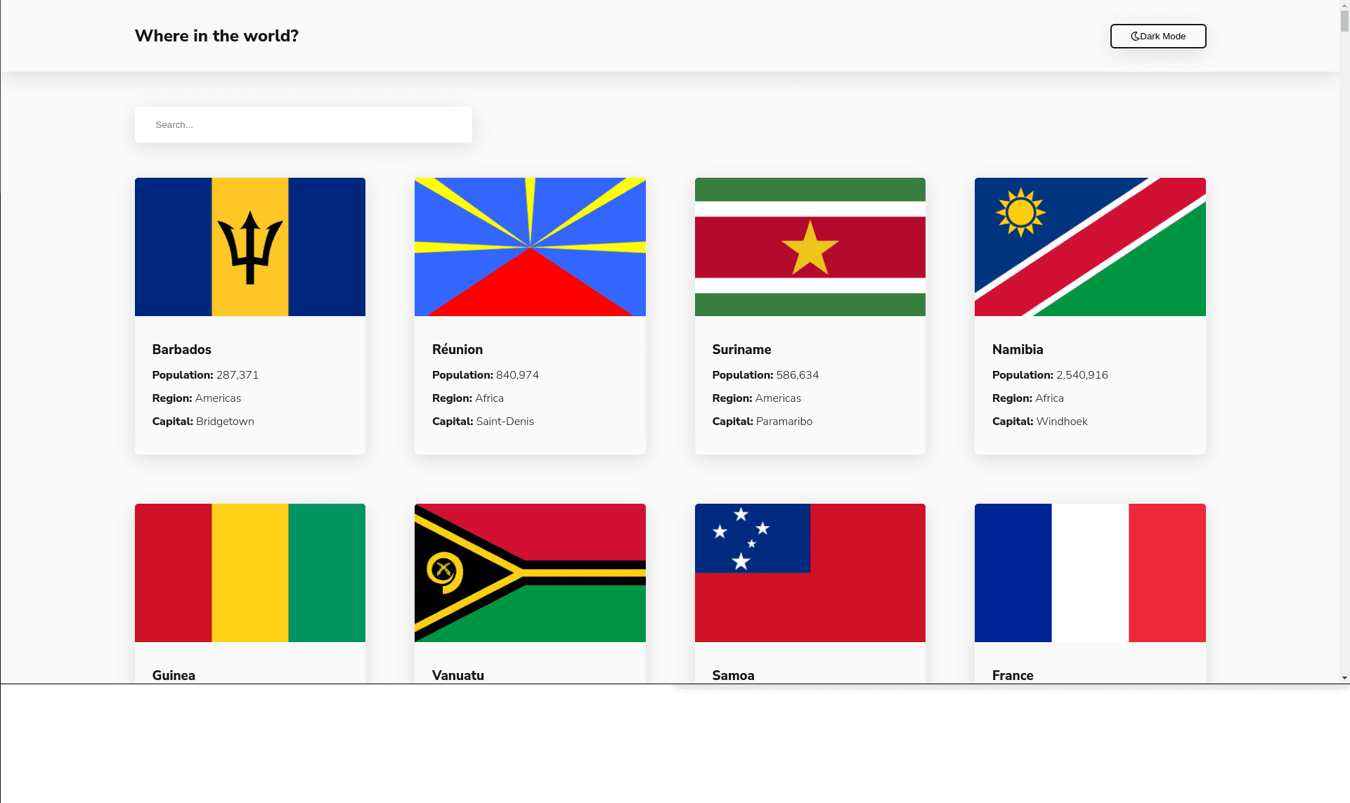 Rest Countries